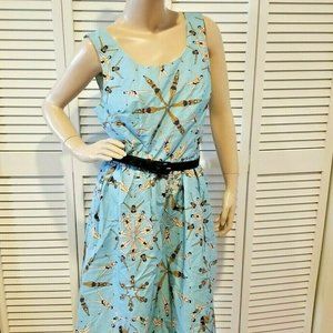 MODCLOTH DUPENNY BATHING BEAUTIES DRESS! FIT AND FLARE! SIZE 2X! SWIMMER PRINT!